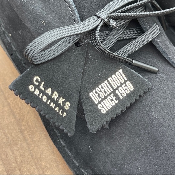 Clarks Men's Desert Chukka Boot Black Suede 9M - Picture 3 of 8